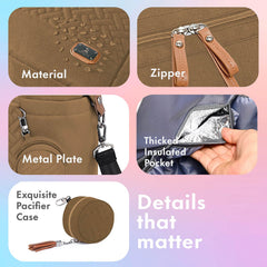 Dikaslon diaper bag tote interior compartments for bottles and wipes