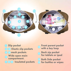 Dikaslon diaper bag tote pacifier case keeps pacifiers accessible