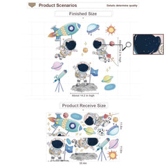 DILIBRA cartoon spaceman cosmonaut sticker ideal for kids' room decor