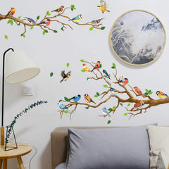 DILIBRA green leaves wall decal brings fresh color to living rooms or nurseries.