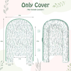 DILIMI green leaf cover close-up fabric highlights breathable cotton touch.