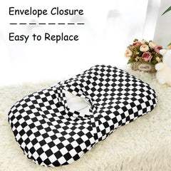 DILIMI modern checkerboard design; blends with home decor on bed or sofa.