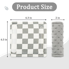 dilimi belt cover closeup shows plush minky texture for gentle car rides