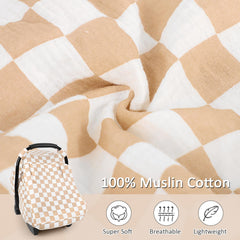 DILIMI breathable mesh window on car seat cover allows airflow while you watch baby