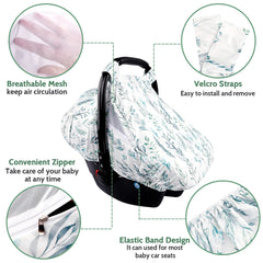 DILIMI car seat cover breathable mesh peep window for airflow and comfort