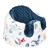 DILIMI minky seat cover with star-dinosaur-pattern adds playful style while protecting your Bumbo seat.