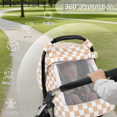 DILIMI muslin cotton car seat cover is breathable and lightweight for comfort