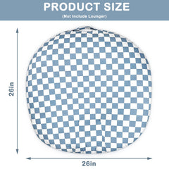 DILIMI blue checkerboard pattern adds cute nursery style while keeping fabric durable