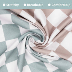 DILIMI nursing pillow cover brown checkered blends with nursery decor