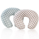 DILIMI nursing pillow cover green checkered for cozy baby comfort