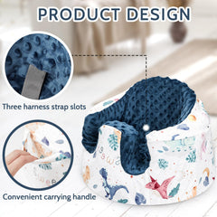 DILIMI seat cover three-harness-slots enables quick, secure installation.