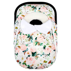DILIMI winter car seat cover floral outside provides durable protection in cold travel.