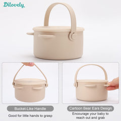 Dilovely snack cups soft-flaps support easy reach for tiny hands