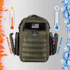 Dinictis dad diaper bag back pocket demonstrates anti-theft security for essentials.