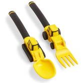 Dinneractive Tractor fork close-up with kid-friendly grip and bright colors