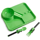 Dinneractive construction theme dining set shown with bright colors