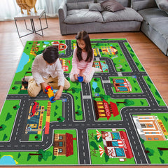 DINSUMRUG non-slip backing close-up ensures stable playtime on floors.