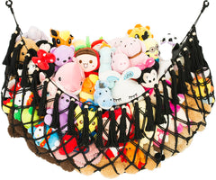 Diocos stuffed animal hammock wall-mounted net showcases space-saving storage for plushies.