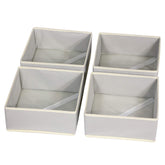 DIOMMELL foldable storage box grey set4 folded keeps closet tidy and space-efficient.