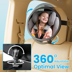 Discount Parts Direct baby car mirror shatterproof edges ensure safe installation with smooth, rounded corners.