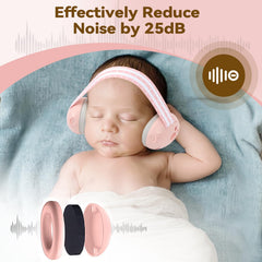 DITHIN 2in1 headband adjustable ensures snug fit from infancy to toddlers.