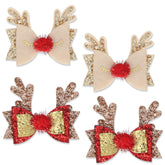 DIVINA VITAE Christmas bow clip red elk style with festive sparkle and secure grip.