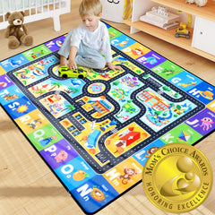 Diysani ABC kids rug 6x9ft with non-slip backing keeps little ones safe during playtime.