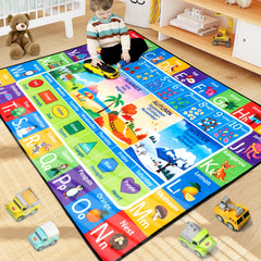 Diysani ABC Rug 6x9 alphabet design boosts early literacy through bright visuals.