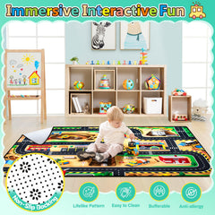 Diysani kids-play-mat car detail highlights vibrant colors for imaginative play