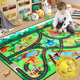 Diysani Kids rug dinosaur-landscape offers engaging visuals for imaginative play and early learning.