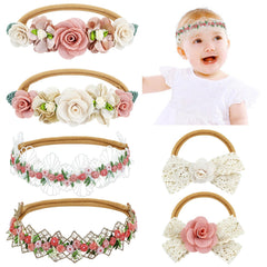 Dizila headbands set shows six styles for versatile baby outfits and easy styling.