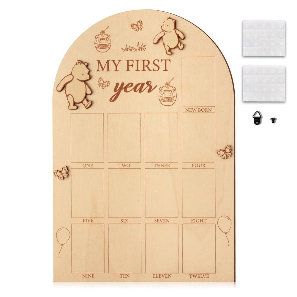 DJianrang first-year photo board with bear pattern for monthly memories display