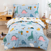 DJY dinosaur-pattern reversible comforter adds playful warmth for toddlers' bed