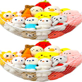 Dntorx stuffed animal hammock installed in a corner for spacious toy storage.