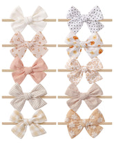 doboi 10pcs baby headbands solid bows provide gentle newborn comfort.