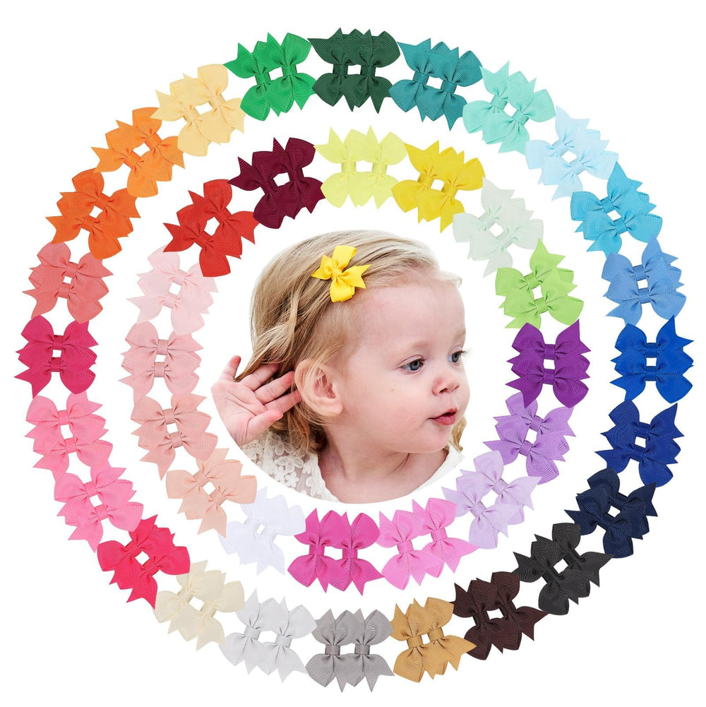 doboi 80pcs baby bows pack closeup showcasing vibrant colors for every outfit