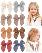 Doboi 8pc baby hair bows colors elevate everyday outfits