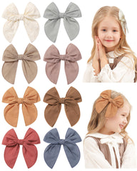 Doboi 8pc baby hair bows colors elevate everyday outfits