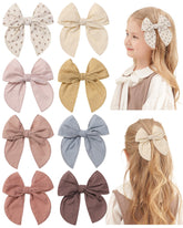 Doboi 8Pcs baby girls hair clips in colors for versatile daily outfits.