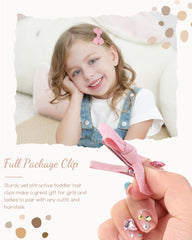 doboi baby bows 2in handmade-fabric clip designed to minimize hair snag