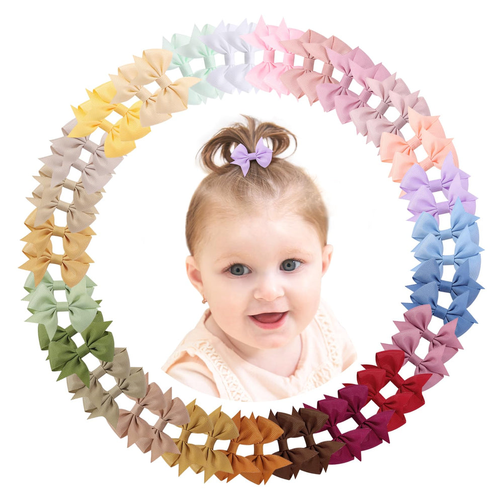 doboi baby hair bows 2.5-inch clips add color to everyday outfits.