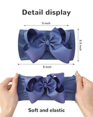 doboi headband features large handmade ribbon bow for stylish looks