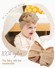doboi large ribbon bow headband adds cute style for photos.