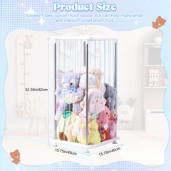 DOCEPERT elastic rope tower demonstrates easy access and quick toy organization