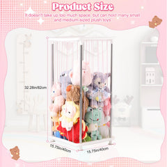 DOCEPERT stuffed animal storage zoo dimensions rectangle shows compact corner fit, perfect for corners