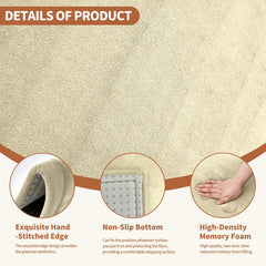 DoCred 60x60 inch square mat provides large safe space for crawl and tummy time.