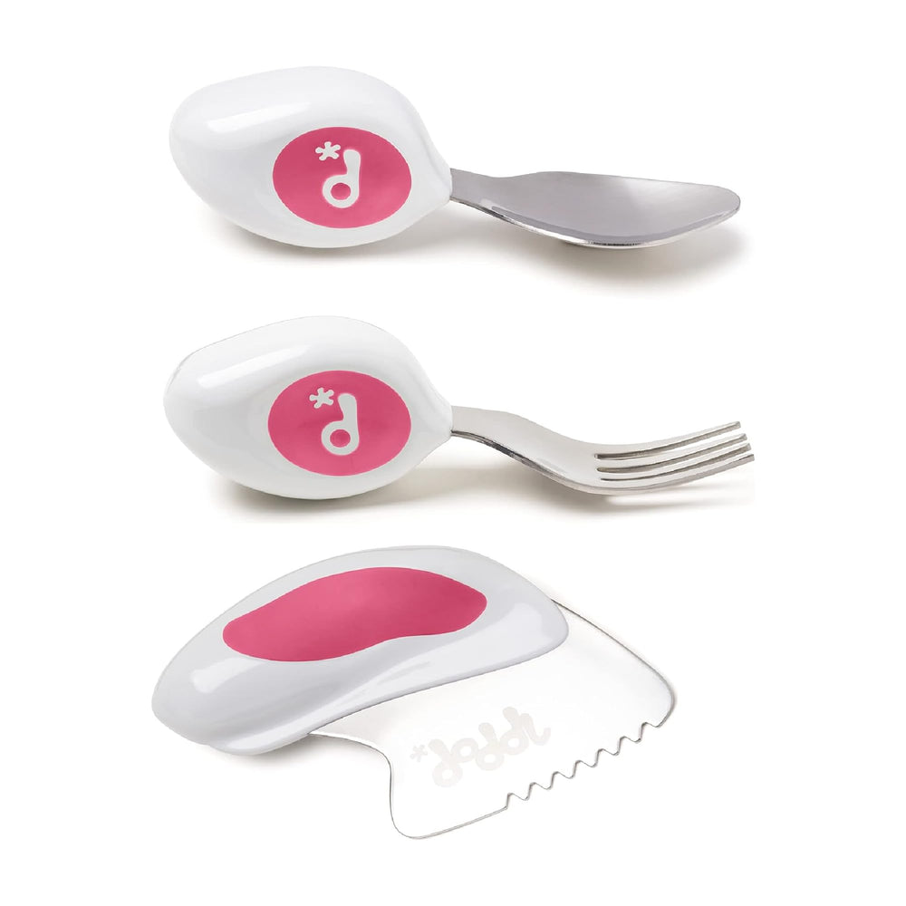 doddl ergonomic fork for toddlers - easy-grip design supports confident self-feeding.