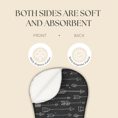 Dodo Babies cotton and fleece blend provides absorbent, plush comfort.