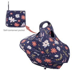 DODO NICI multi-use car seat cover doubles as shopping cart and high chair protector.