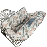 DODO NICI leaves-print shopping cart cover provides full-body protection during shopping.